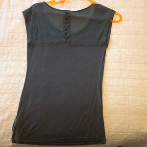 Gray textured shirt with buttons